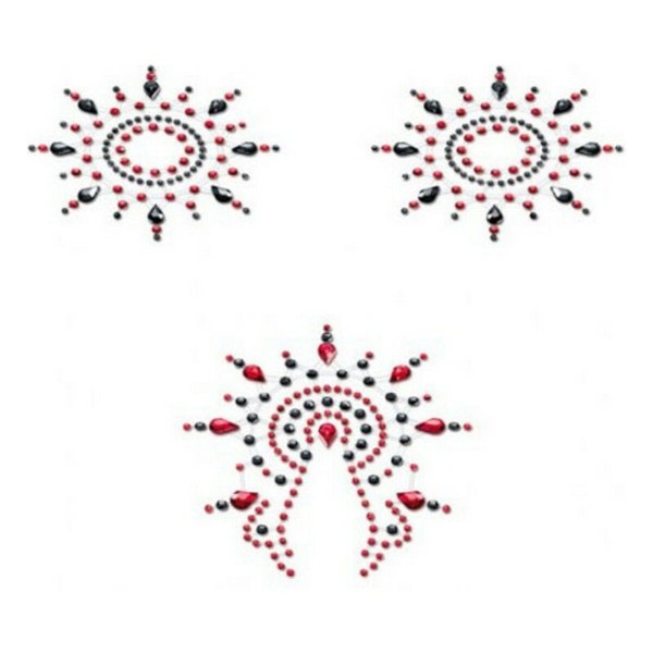 Komplekt Gloria, must ja punane Mystim (3 pcs)