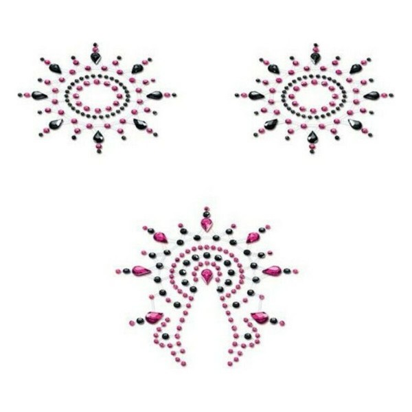 Komplekts Glorija melns & rozā Mystim (3 pcs)