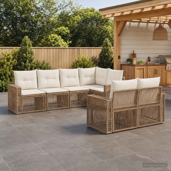 Garden Sofa Set 7 pcs. 7-Number of seats