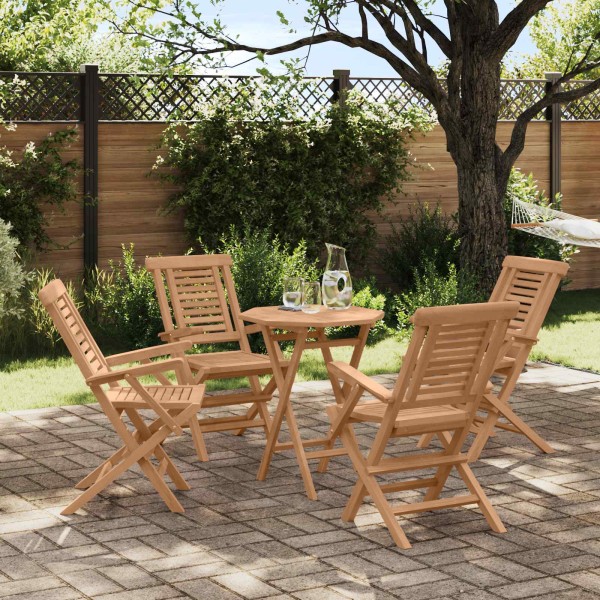 Garden set 3 pcs. Brown Solid teakwood