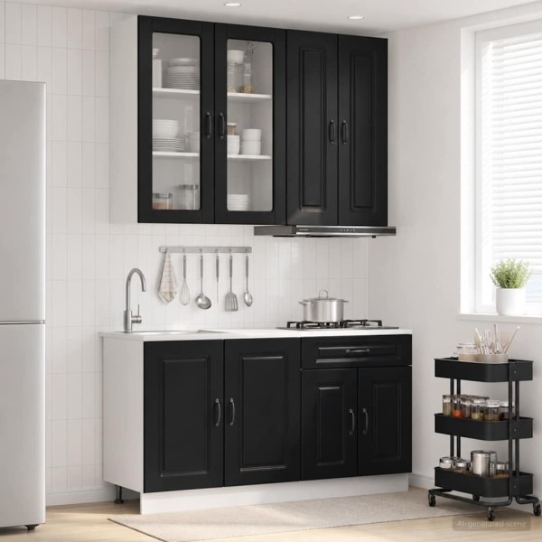 Kitchen unit KALMAR 4 pcs. Black Treated wood