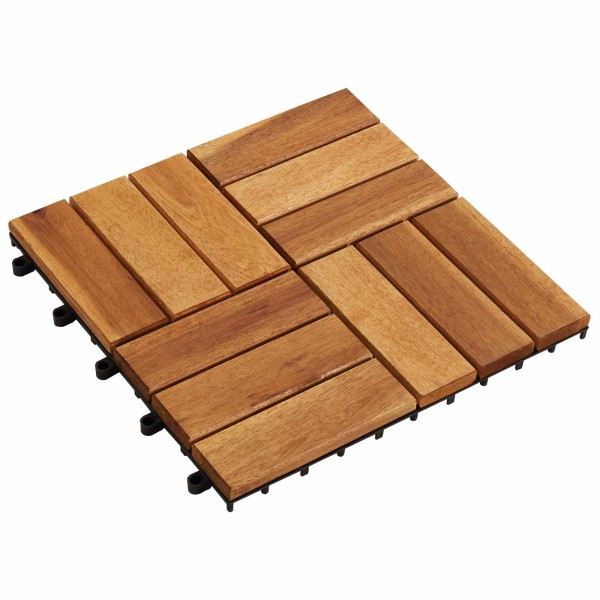 Terrace Tile 30 pcs. Brown 30 x 30 cm