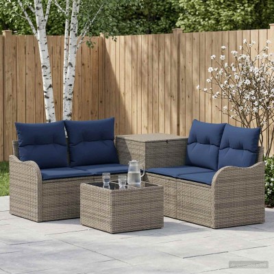Sofa set 6 pcs. Gray and...