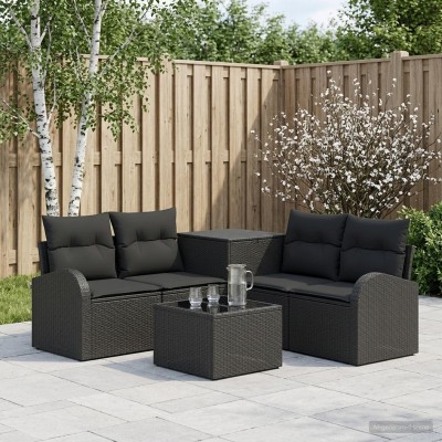 Sofa set 6 pcs. Black Poly...