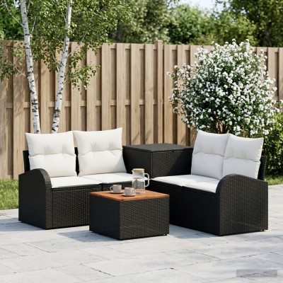 Sofa set 6 pcs. Black and...