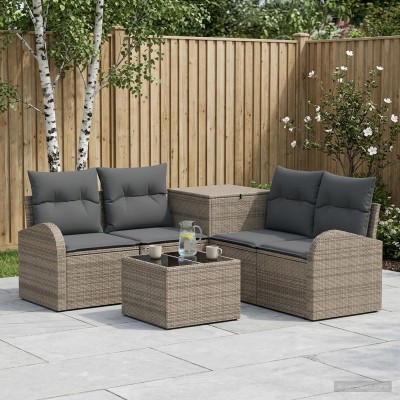 Sofa set 6 pcs. Gray and...