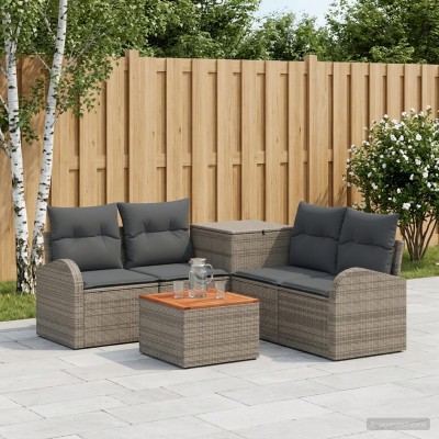 Sofa set 6 pcs. Gray and...