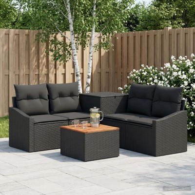 Sofa set 6 pcs. Black Poly...