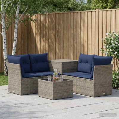 Sofa set 6 pcs. Gray and...