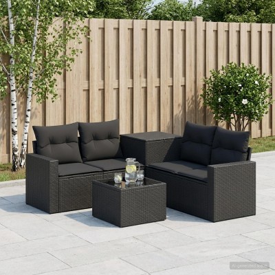 Sofa set 6 pcs. Black Poly...