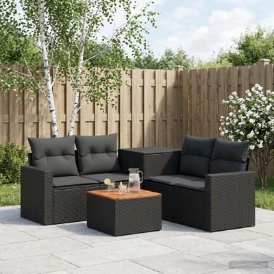 Sofa set 6 pcs. Black Poly...