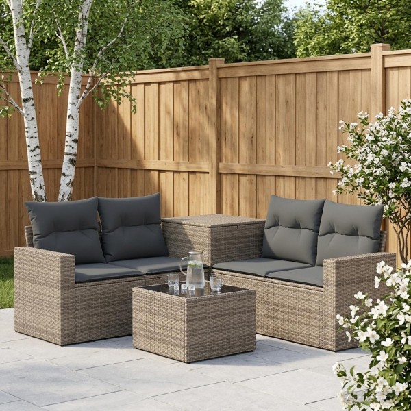 Sofa set 6 pcs. Gray and dark gray