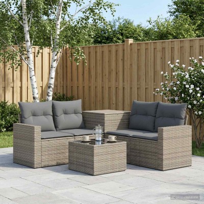 Sofa set 6 pcs. Gray and...