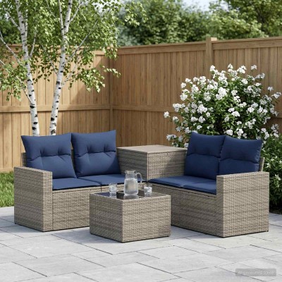 Sofa set 6 pcs. Gray and...
