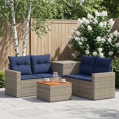 Sofa set 6 pcs. Gray and...
