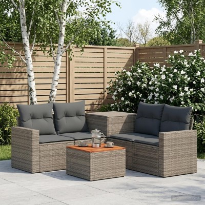 Sofa set 6 pcs. Gray and...