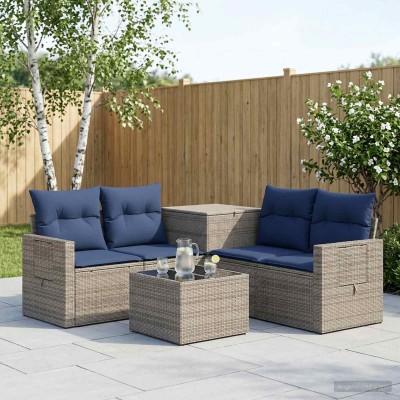 Sofa set 6 pcs. Gray and...