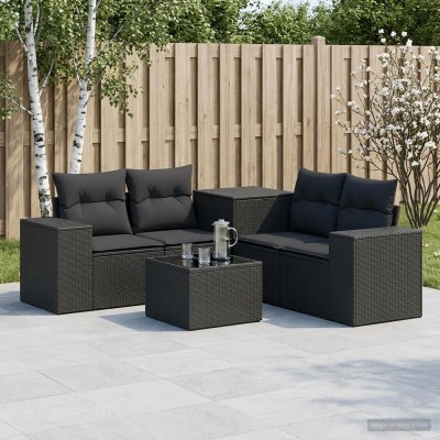 Sofa set 6 pcs. Black Poly...