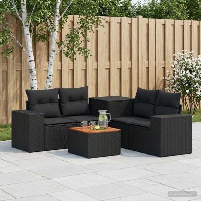Sofa set 6 pcs. Black Poly...