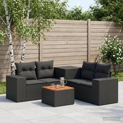 Sofa set 6 pcs. Black Poly...