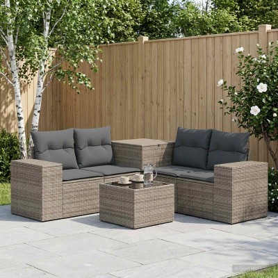 Sofa set 6 pcs. Gray and...