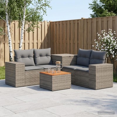 Sofa set 6 pcs. Gray and...