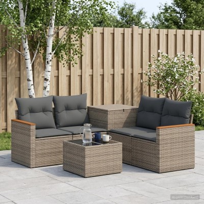 Sofa set 6 pcs. Gray and...