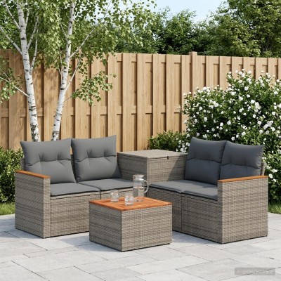 Sofa set 6 pcs. Gray and...