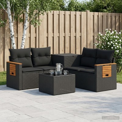 Sofa set 6 pcs. Black Poly...