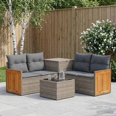 Sofa set 6 pcs. Gray and...