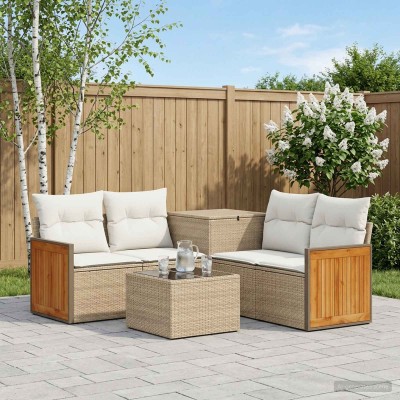 Sofa set 6 pcs. Beige and...