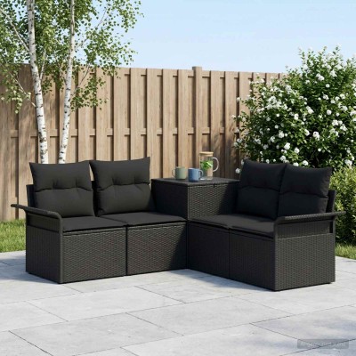 Sofa set 5 pcs. Black Poly...