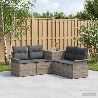 Sofa set 5 pcs. Gray and...