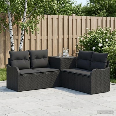 Sofa set 5 pcs. Black Poly...
