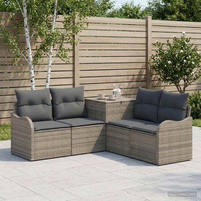 Sofa set 5 pcs. Gray and...