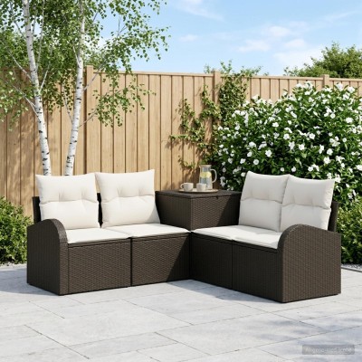 Sofa set 5 pcs. Black and...