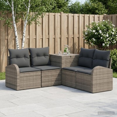 Sofa set 5 pcs. Gray and...