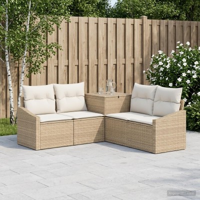 Sofa set 5 pcs. Beige and...