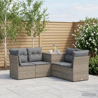 Sofa set 5 pcs. Gray and...