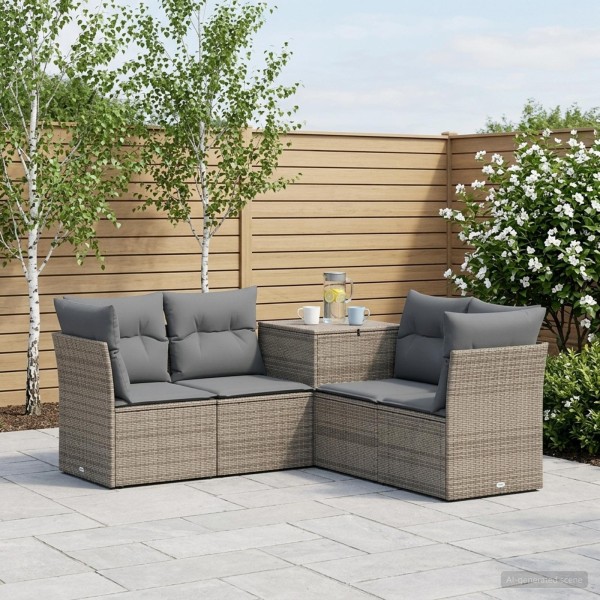 Sofa set 5 pcs. Gray and dark gray