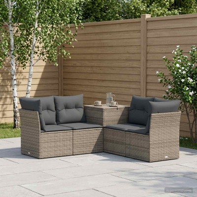 Sofa set 5 pcs. Gray and...