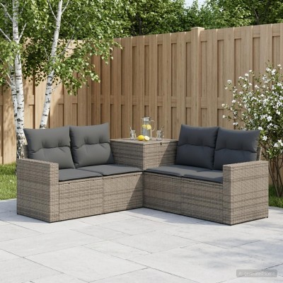 Sofa set 5 pcs. Gray and...