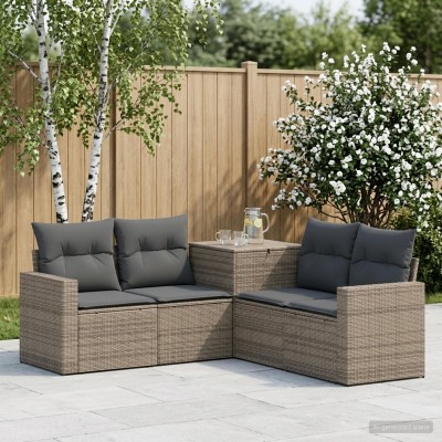 Sofa set 5 pcs. Gray and...