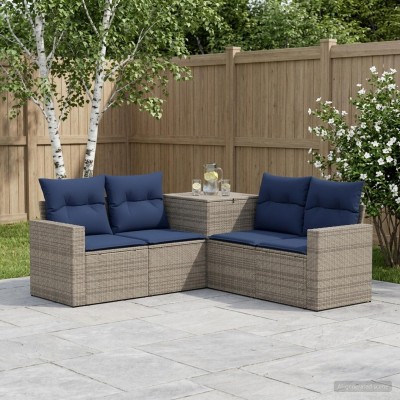Sofa set 5 pcs. Gray and...