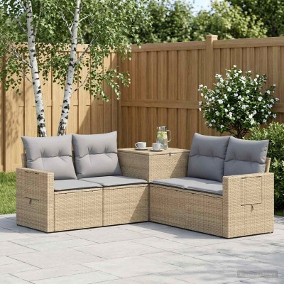 Sofa set 5 pcs. Beige and...