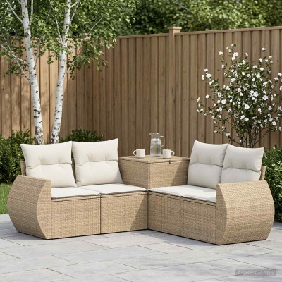 Sofa set 5 pcs. Beige and...