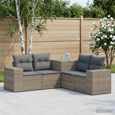 Sofa set 5 pcs. Gray and...