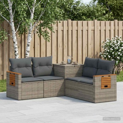 Sofa set 5 pcs. Gray and...