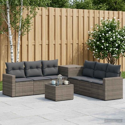 Sofa set 8 pcs. Gray and...