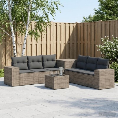 Sofa set 8 pcs. Gray and...